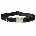 Fly Free Zone,Inc. Nylon & Aluminum Buckles Dog Collar; Black - Small FL516651